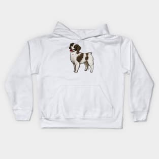 Dog - Brittany - Liver and White Kids Hoodie